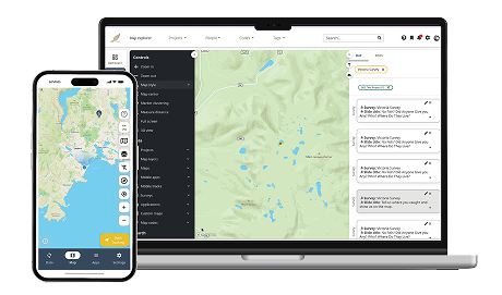 Trailmark App on mobile and laptop devices