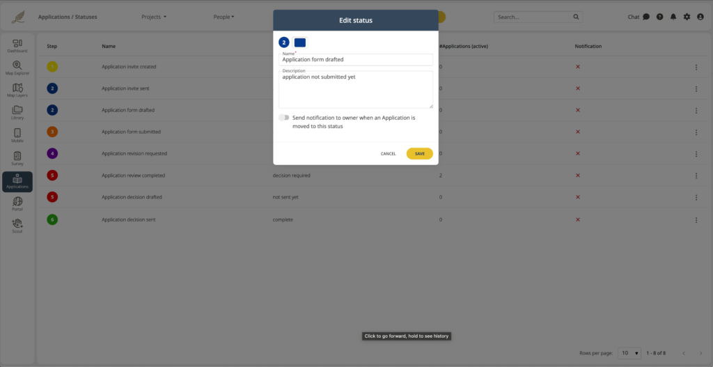 A modal on a website detailing custom workflows